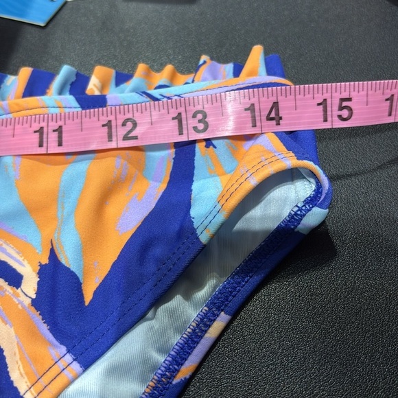 Cupshe High Waist ruffle trim,removable pads bralette top,adjustable straps - Picture 9 of 13